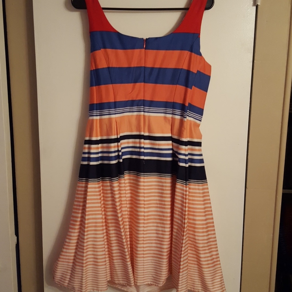 Summer Multicolor Striped Dress, Sz 8 - Picture 4 of 4